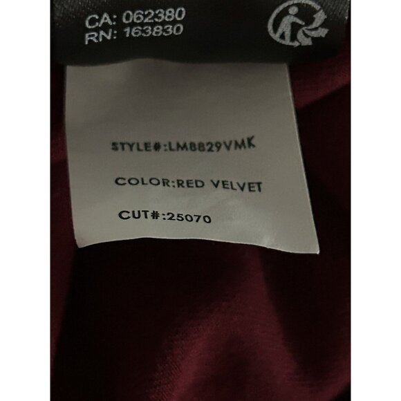 Liverpool Sz MEDIUM Dark Red Mock Neck L/S Knit Pullover Top Tunic EUC - Picture 10 of 10